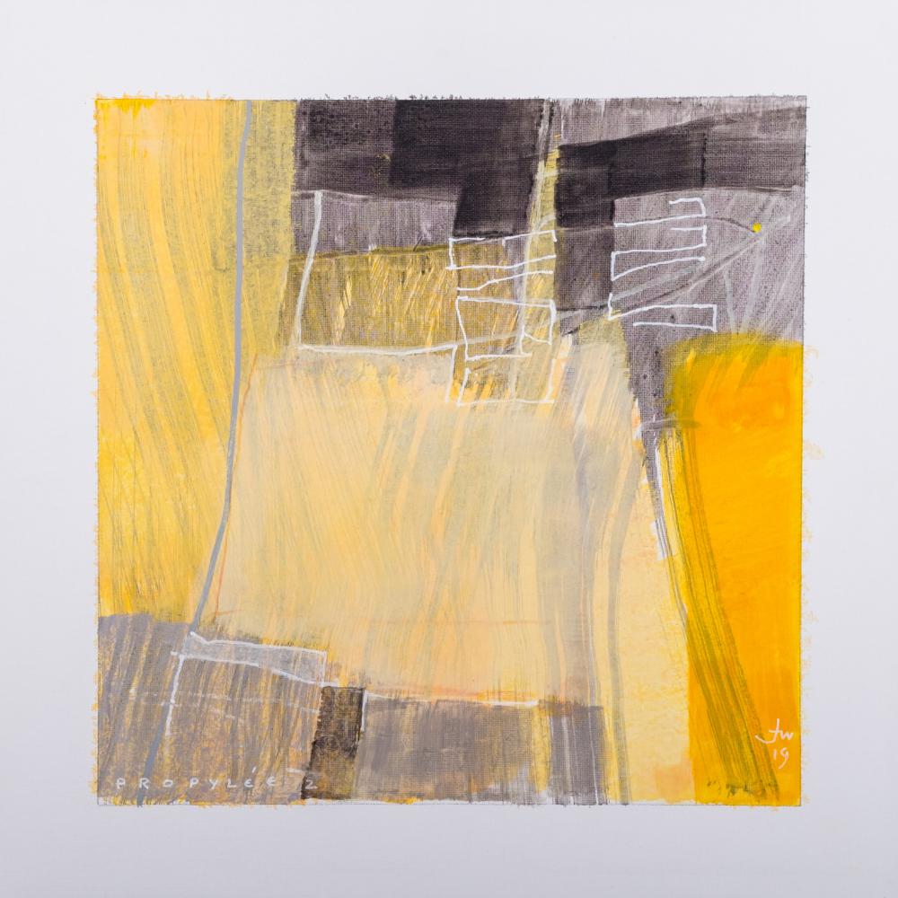 « Propylée » 2<br>acryl et toile<br>32 x 32 cm<br>Fr. 900.-