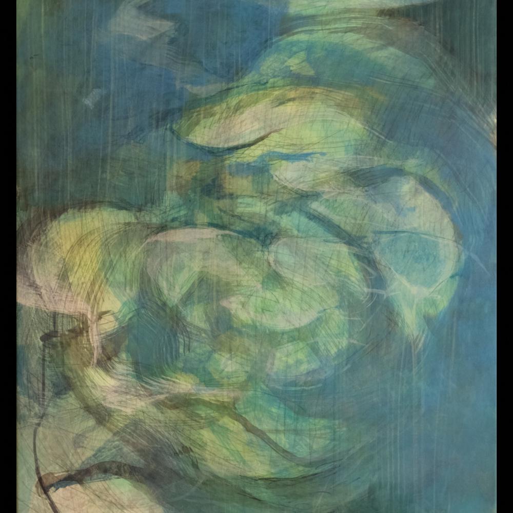 « Thalassa » 18<br>acryl et graphite / toile<br>95 x 70 cm<br>Fr. 3'200.-